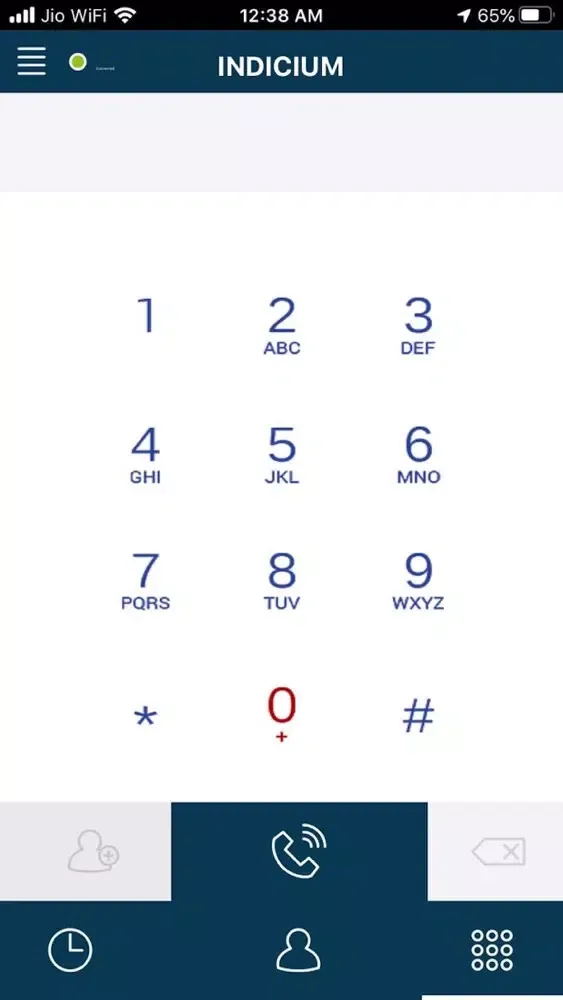 Tangkapan layar Indicium VoIP App