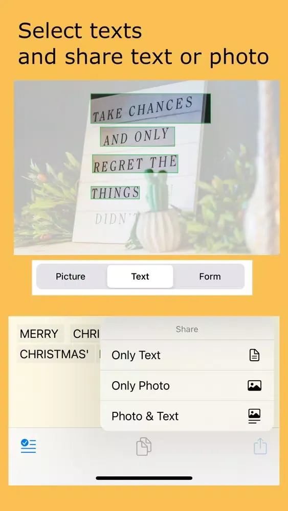Tangkapan skrin Album Scanner - Extract text