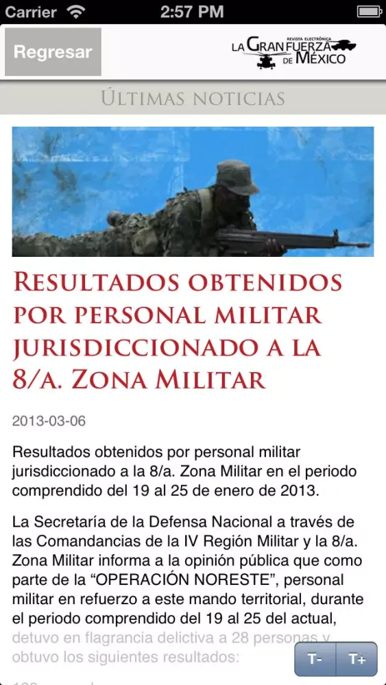 Zrzuty ekranu Revista Oficial La Gran Fuerza de México para iPhone