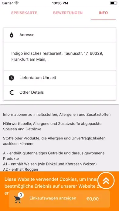 Screenshot di Indigo Indisches Restaurant