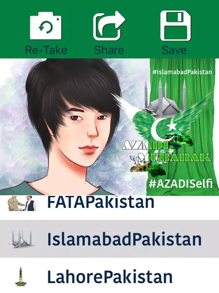 Azadi Selfie - Pakistan's independence day 14 August, A Green Day To Take and Share Selfies iPad  স্ক্রিনশট