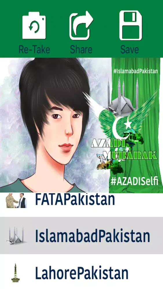 Azadi Selfie - Pakistan's independence day 14 August, A Green Day To Take and Share Selfies স্ক্রিনশট