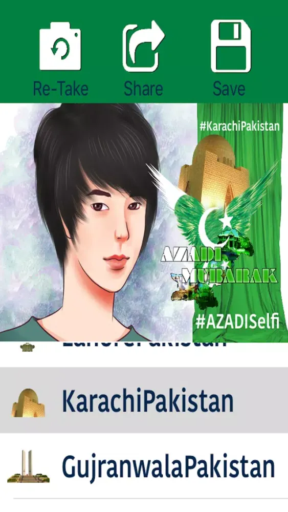 Azadi Selfie - Pakistan's independence day 14 August, A Green Day To Take and Share Selfies স্ক্রিনশট