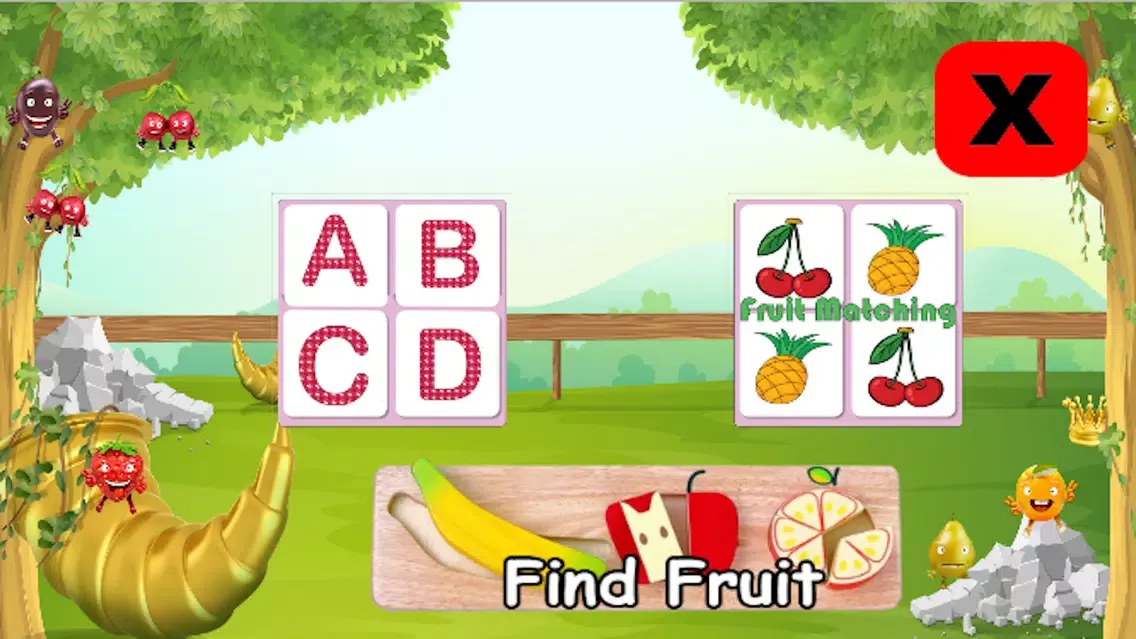 Capturas de pantalla de Fruit Splash Match Educational Puzzle Games for Kids lite