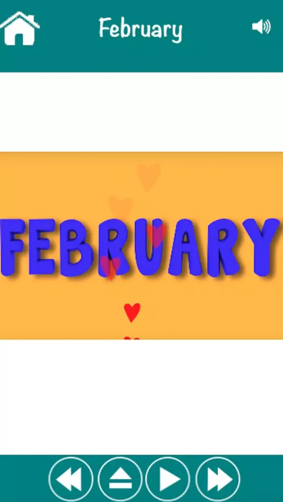 Captures d'écran de Fun English Vocabulary Months Of The Year Learning Games - A toddler calendar learning app