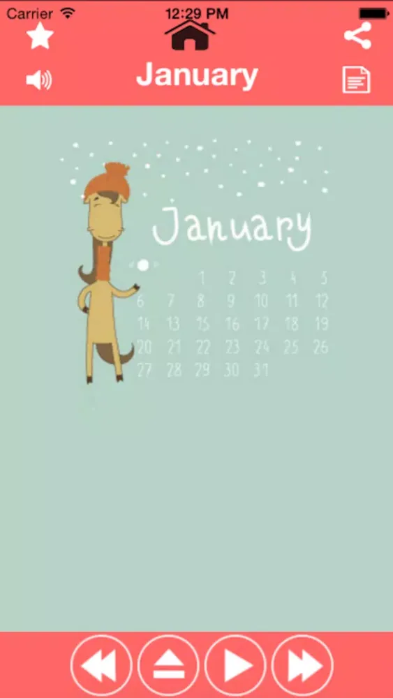 Kids Calendar 12 Months Of The Year Flash Cards Learning with Sounds應用截圖