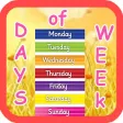 Days of Week with Sound - for preschool kids and babies using flashcards Days of Week with Sound - for preschool kids and babies using flashcards