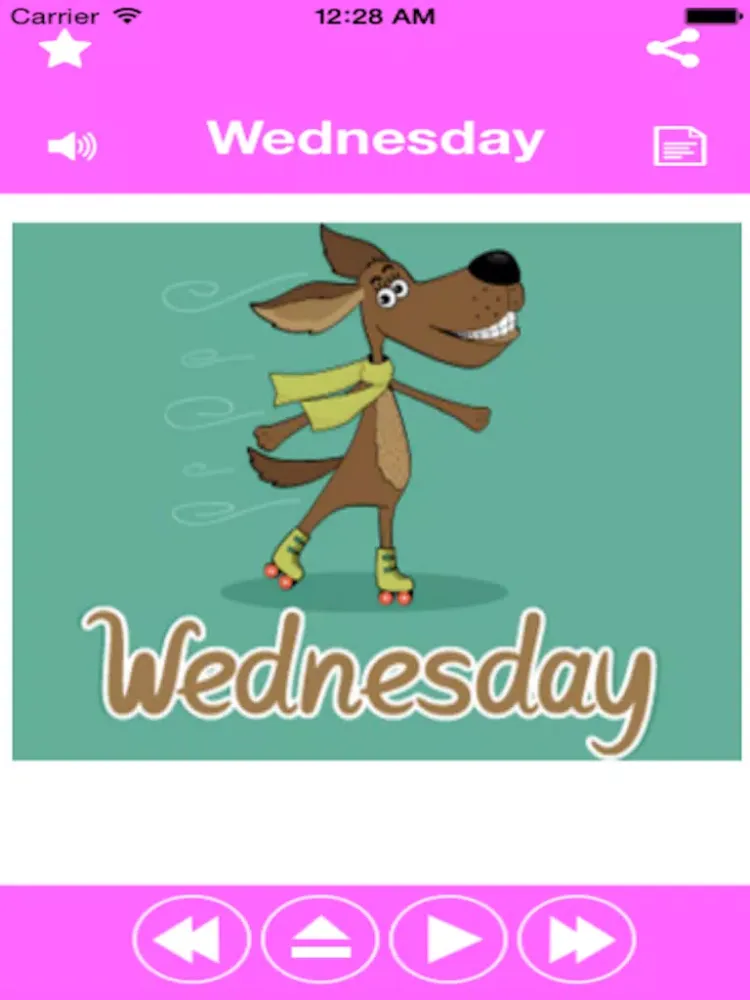 Captures d'écran de Days of Week with Sound - for preschool kids and babies using flashcards iPad 
