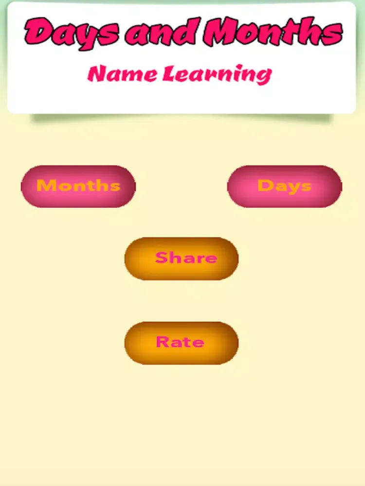 Vocabulary Learning 12 months of the year and days of week iPad  スクリーンショット
