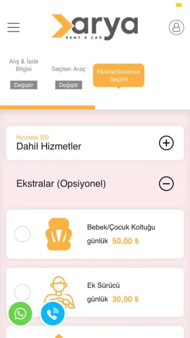 Arya Rent A Car Ekran Görüntüleri
