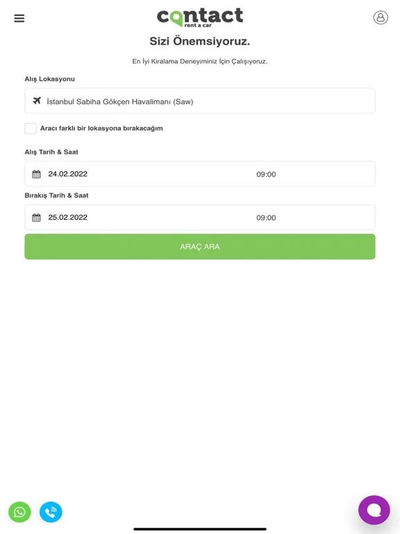 Скриншоты Contact Rent A Car iPad 