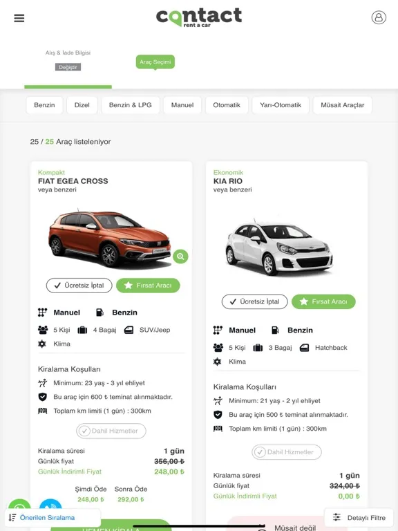 Скриншоты Contact Rent A Car iPad 