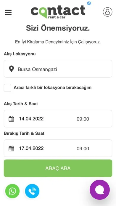 Скриншоты Contact Rent A Car