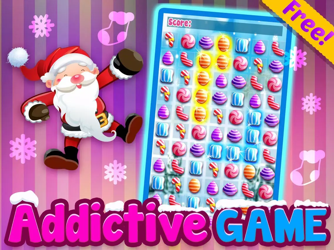 Candy Games Christmas 2015 - Xmas Soda Candies iPad  스크린샷