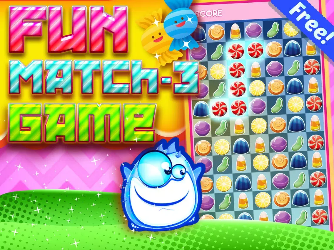 Tangkapan skrin Candy Gummy Swap Match-3 iPad 