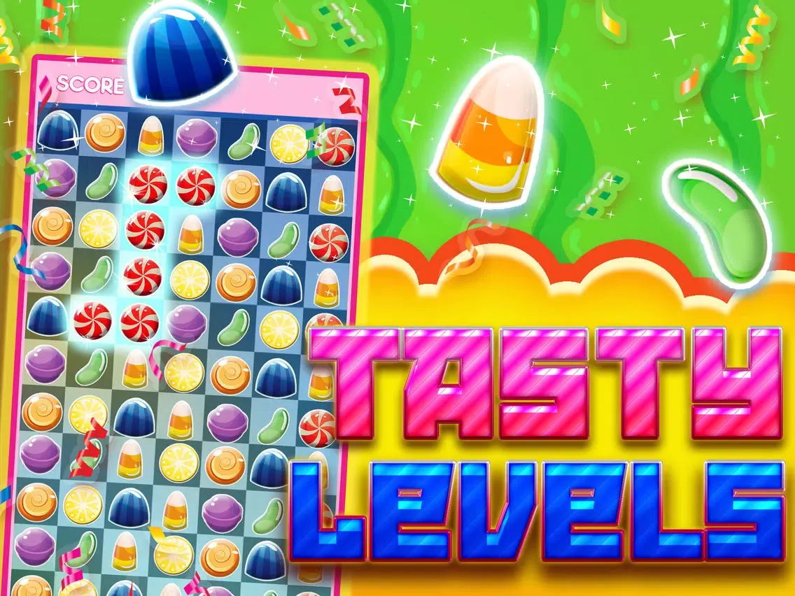 Tangkapan skrin Candy Gummy Swap Match-3 iPad 