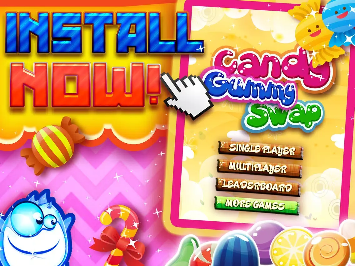 Tangkapan skrin Candy Gummy Swap Match-3 iPad 