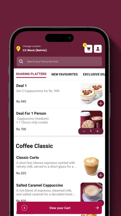 Скриншоты Costa Coffee Pakistan