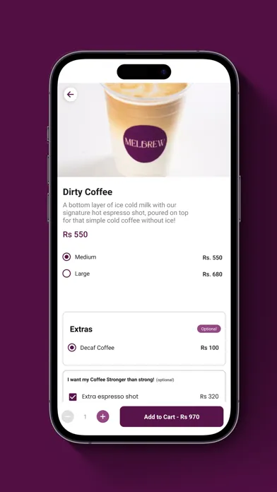 Capturas de pantalla de Melbrew Coffee