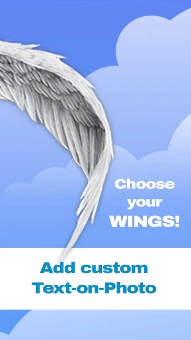 Tangkapan skrin Angel Wings - Text on Photo