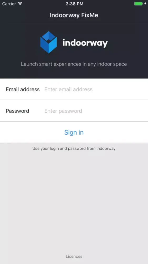 ภาพหน้าจอของ Indoorway FixMe