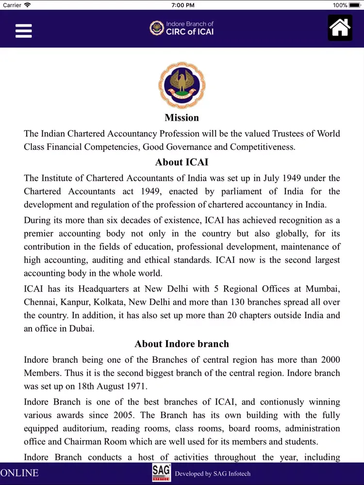Indore Branch (CIRC of ICAI) iPad 应用截图