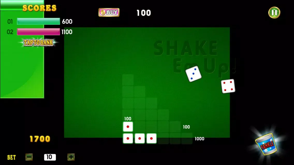 Tangkapan skrin Farkle Mania - Free Farkle Live Dice Game