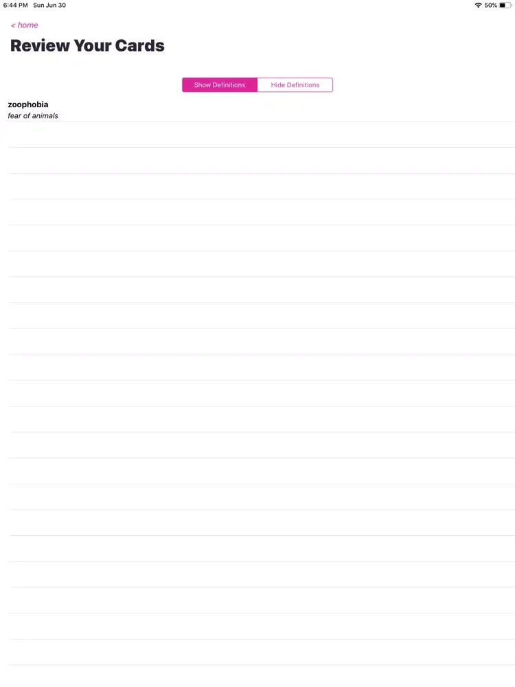 Total Recall: Learn Vocabulary iPad  スクリーンショット
