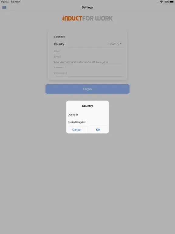 Online Induction Sign In kiosk iPad  سکرین شاٹس
