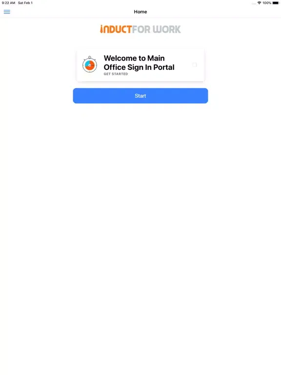 Online Induction Sign In kiosk iPad  سکرین شاٹس