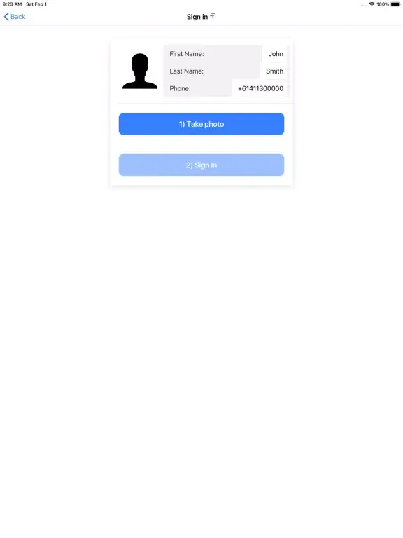 Online Induction Sign In kiosk iPad  سکرین شاٹس