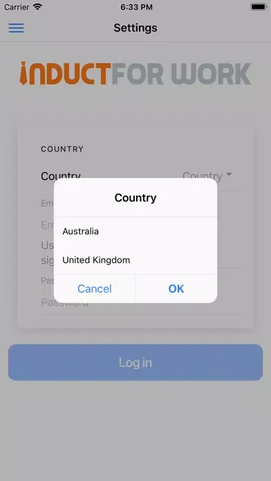 Online Induction Sign In kiosk سکرین شاٹس