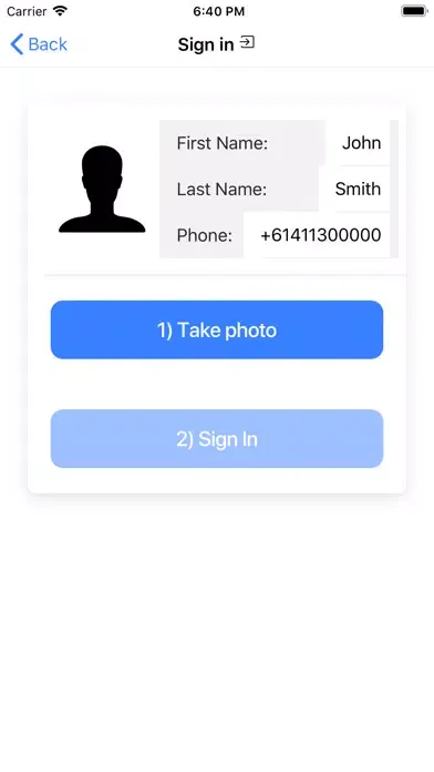 Online Induction Sign In kiosk سکرین شاٹس