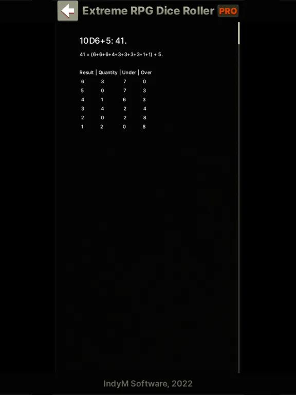 Ảnh chụp màn hình của Extreme RPG Dice Roller iPad 