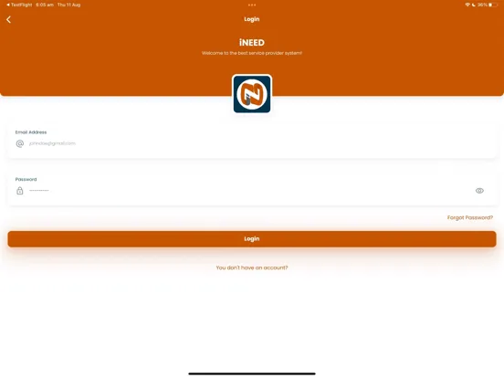 iNeed Services iPad  স্ক্রিনশট