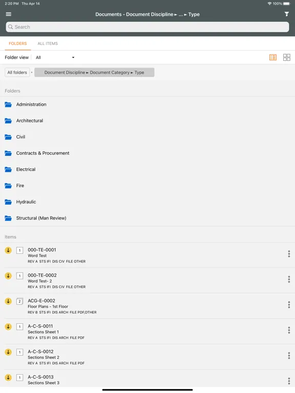 InEight Document iPad  स्क्रीनशॉट