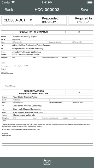 InEight Document स्क्रीनशॉट