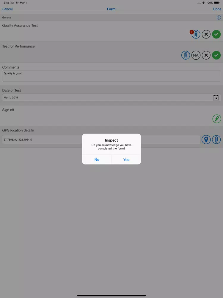 Capturas de pantalla de InEight InspectV1 iPad 