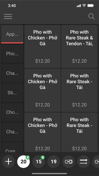 Eat.chat Point of Sale Screenshots