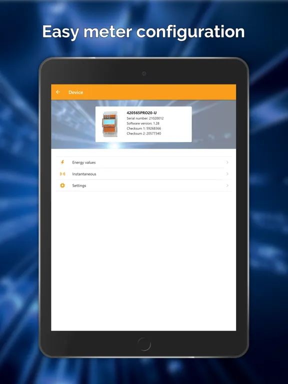 KDK Meter Configurator iPad 应用截图