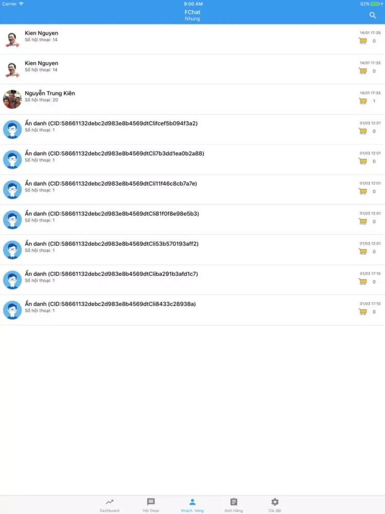 FChat iPad  स्क्रीनशॉट