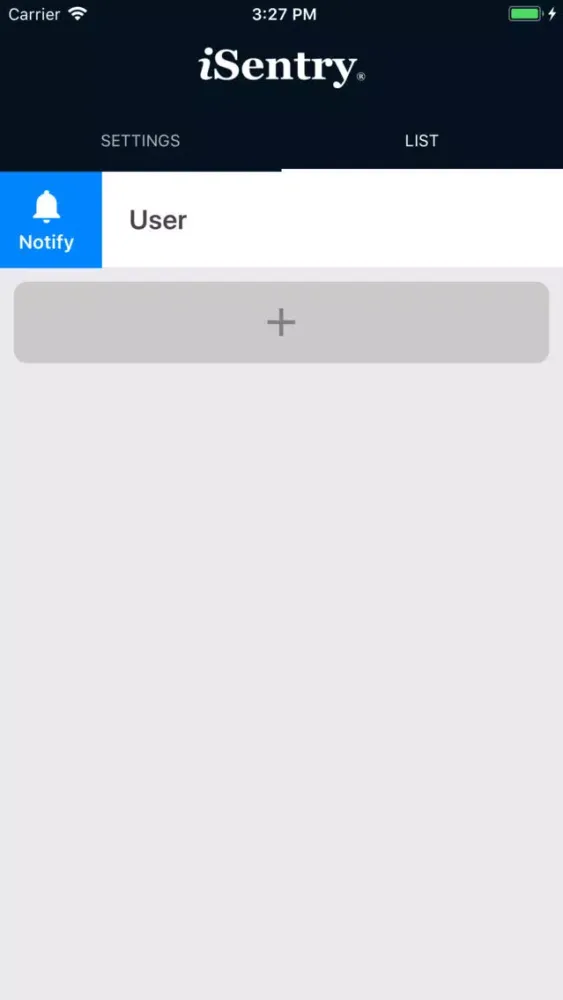 Screenshot di iSentry: INET