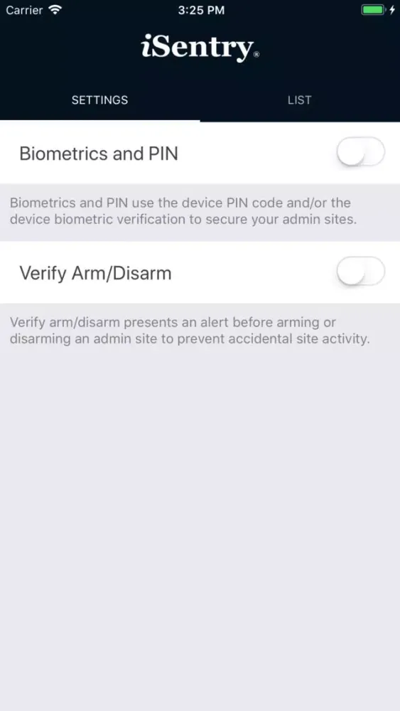 Screenshot di iSentry: INET