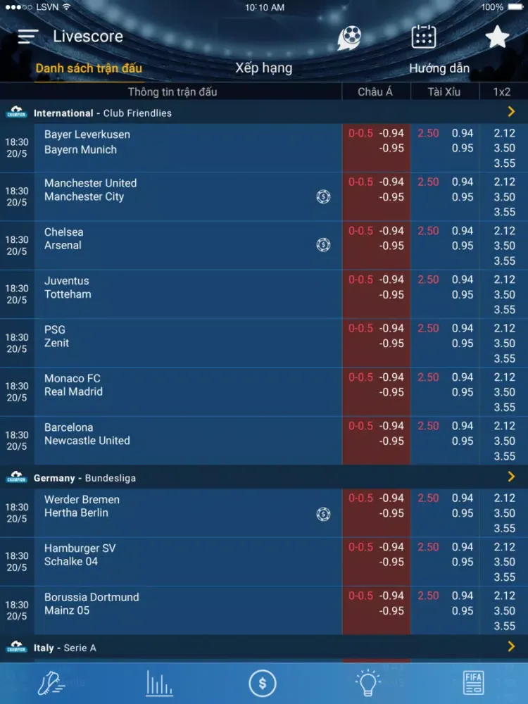تصاویر LiveScore.vn - Truc tiep ket qua bong da iPad 