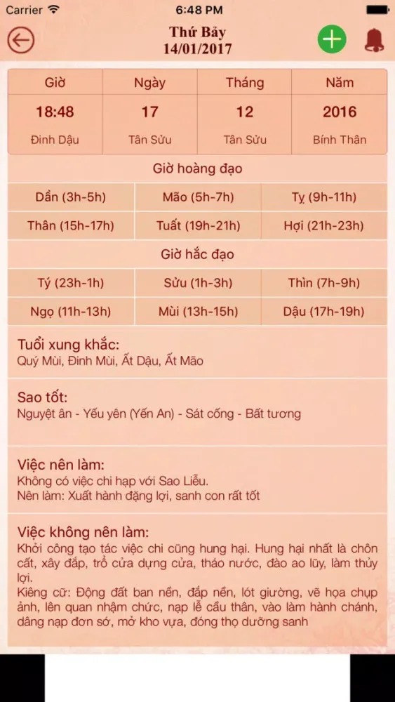 Ảnh chụp màn hình của Lịch Vạn Niên 2017: Âm Dương Việt - Tử Vi Trọn Đời