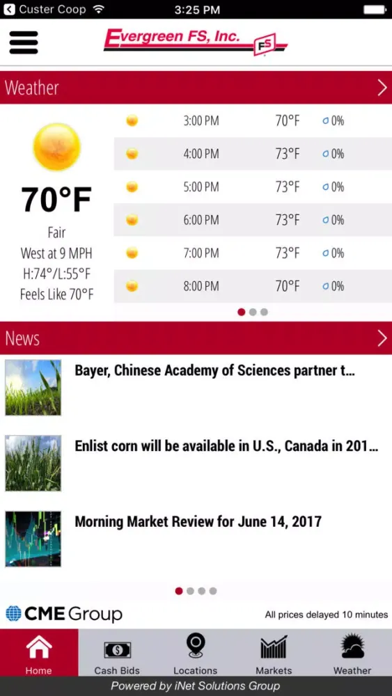 Evergreen FS Grain Mobile Screenshots