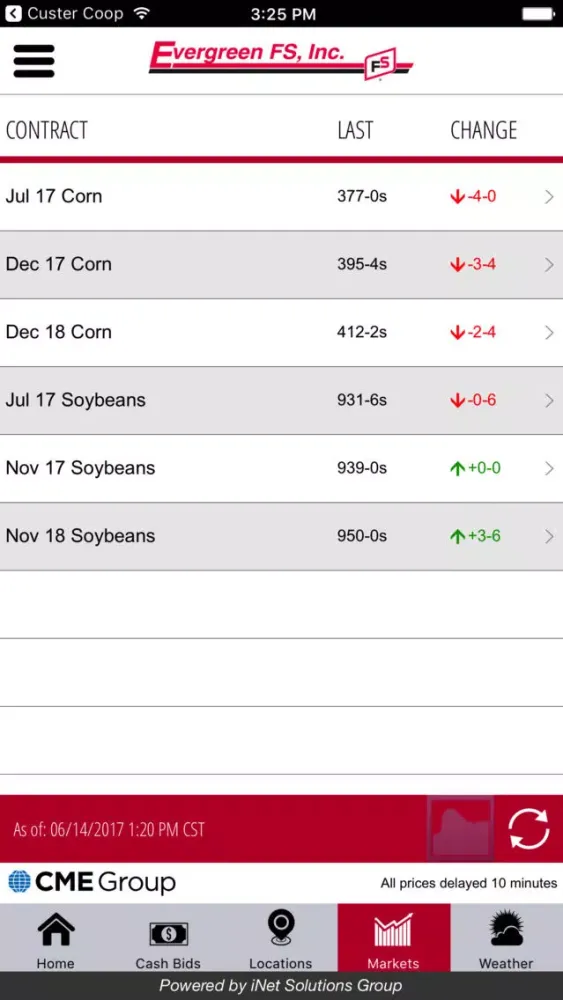 Evergreen FS Grain Mobile Screenshots