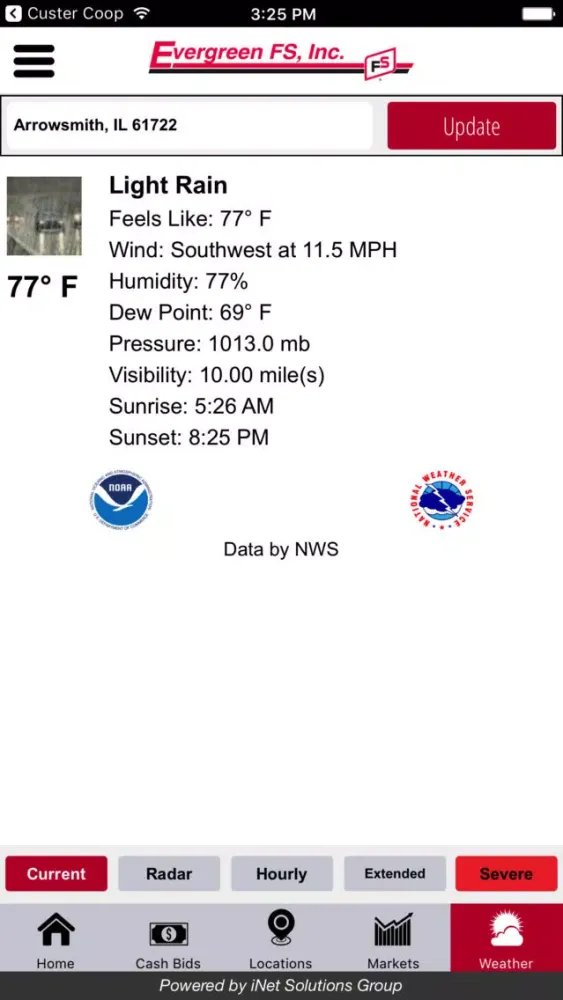 Evergreen FS Grain Mobile Screenshots