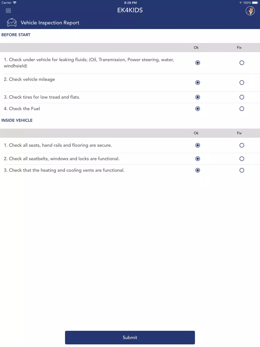 EK4KIDS Driver iPad  स्क्रीनशॉट