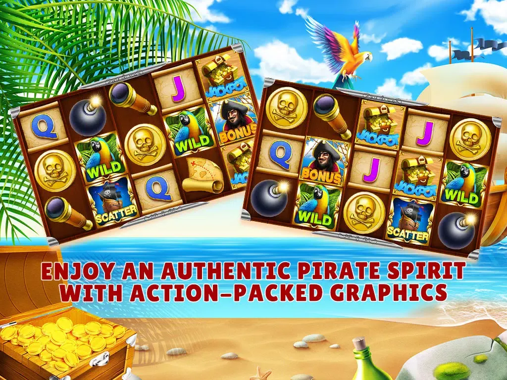 Capturas de tela do Slots Pirates Treasure - Free Slot Machine Game iPad 